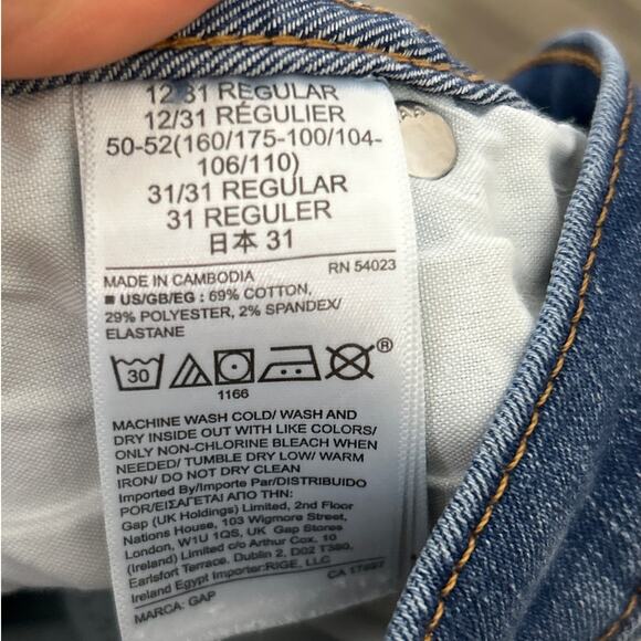 Gap Women’s 12 Flare Leg Blue Denim Jeans Medium Wash Boho Casual NEW - Picture 6 of 7